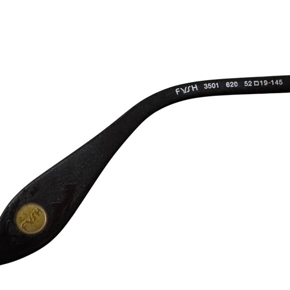 Fysh Urban Eyewear Glasses Frame Only 3501 620 52-19-145 Unisex Brown Chartreuse - Picture 5 of 10